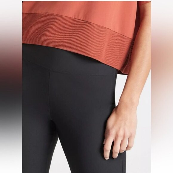 Athleta Zephyr Crop Tee Etruscan Red SIZE XS Relaxed Fit Oversized Stretch comfy - Picture 3 of 11